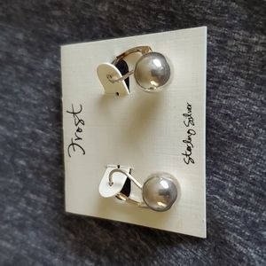 Silver costume jewelry earrings